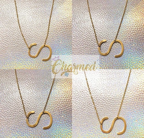 Image of Slanted Letter Pendant 