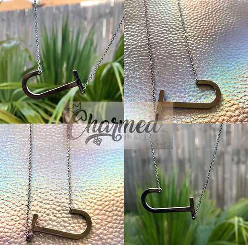 Image of Slanted Letter Pendant 