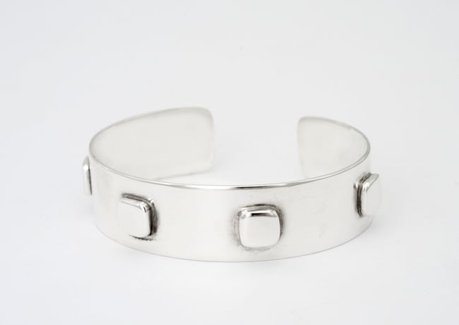 Silver Square Cuff