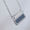 Light Thin Silver Necklace Grey