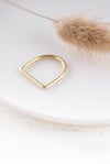 Minimal D ring available in a choose of brass and recycled silver 
