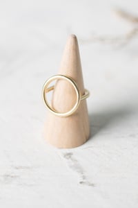 Image 4 of Round top statement ring available in brass and recycled silver  
