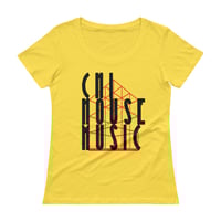 Image 3 of Women's CHI Scoopneck Tee - available in black, white, & yellow