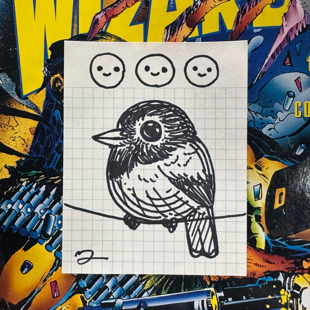 Image of Fat Bird Sharpie Sketch #183