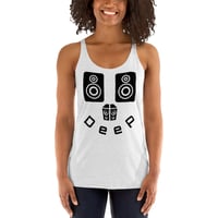 Image 3 of Women's Speaker DEEP Racerback Tank - available in black, purple, red, grey, or white