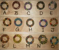 Ankara Fabric Wooden Slice Earrings