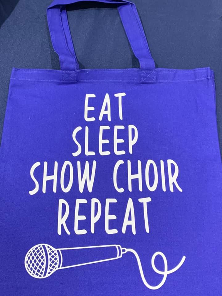 Image of Eat Sleep Show Choir Repeat Canvas Tote