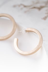 Image 3 of Chunky brass Hoops