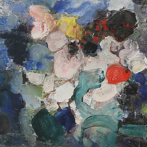 Image of Mid Century Abstract Painting,  BRITT MARI JACOBSSON (1918 -1992)