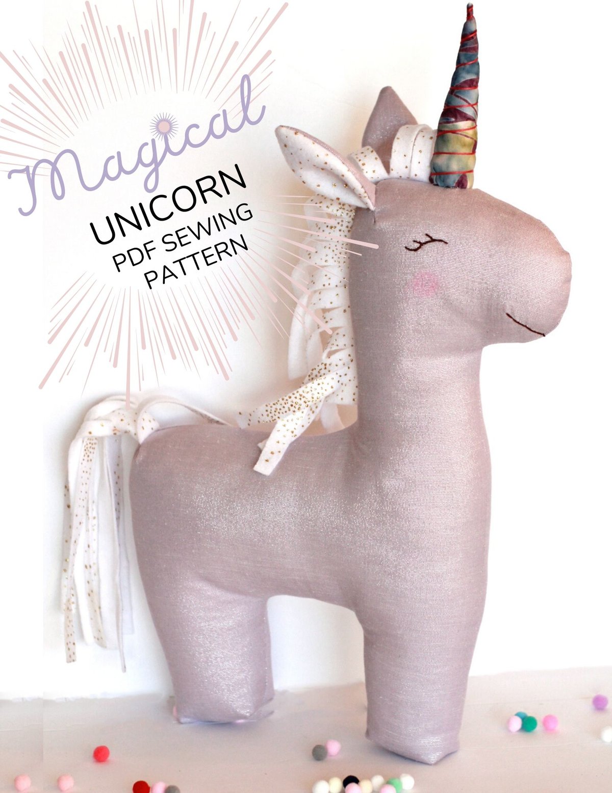 Image of NEW! Magical Unicorn PDF Sewing Pattern