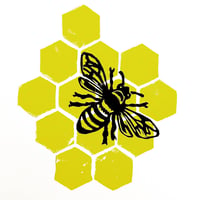 Image 1 of Buzzy Bee (Linocut Print)