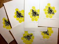 Image 3 of Buzzy Bee (Linocut Print)