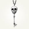 Skeleton Key Necklace, Sterling Silver