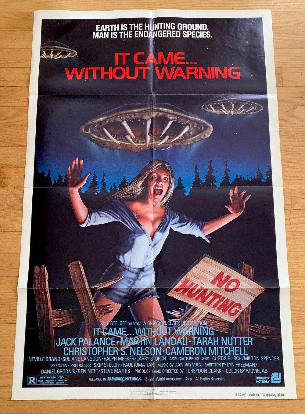 1981 IT CAME WITHOUT WARNING Original U.S. One Sheet Movie Poster