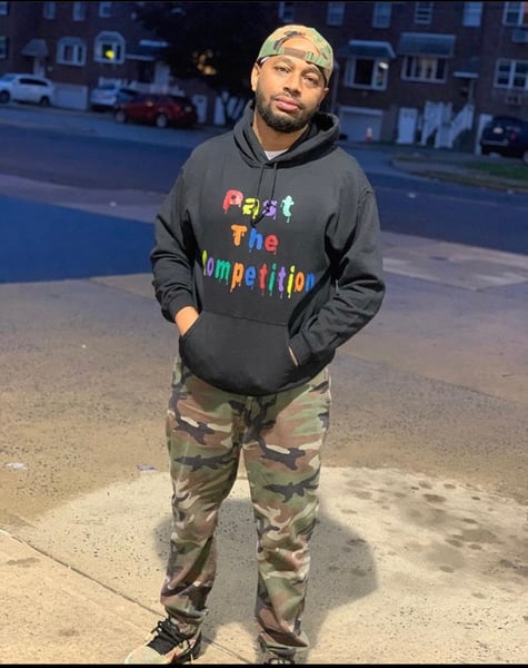 Image of Multicolor Drip hoodie (Black)