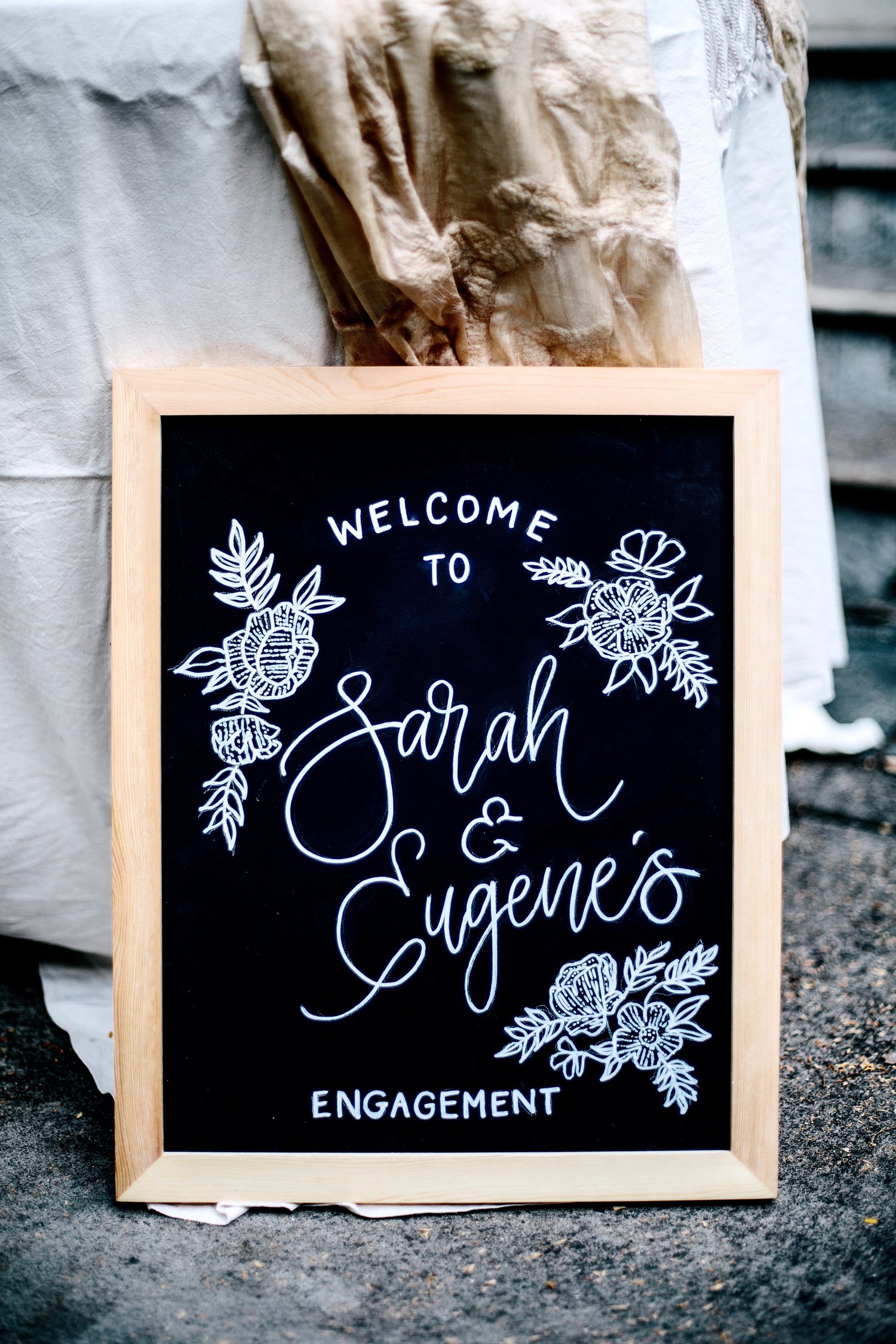 Image of Blackboard Wedding/Event Sign