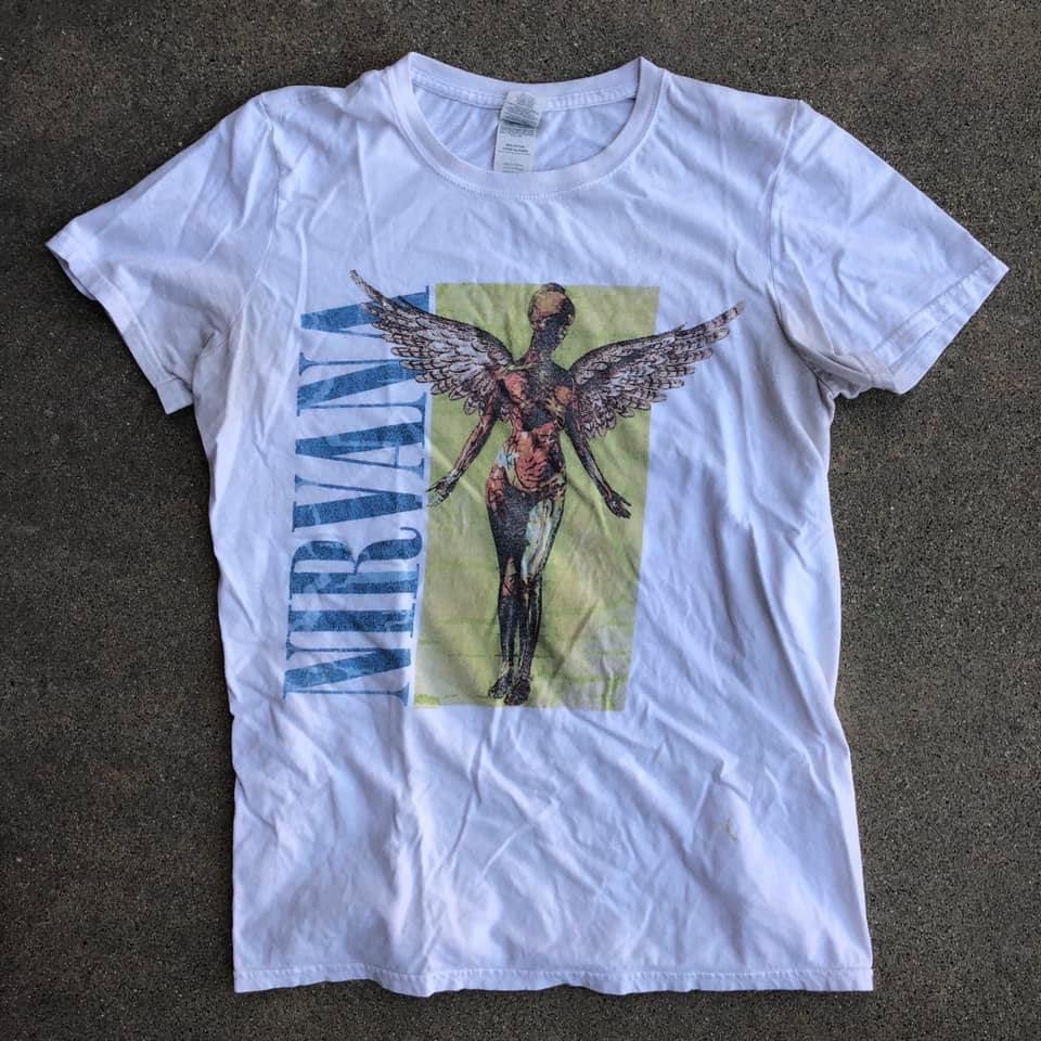 nirvana in utero white t shirt