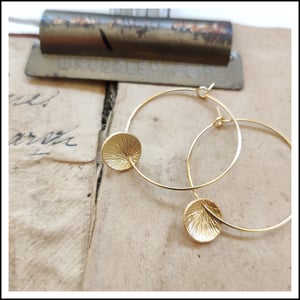 Image of Gold disc hoops