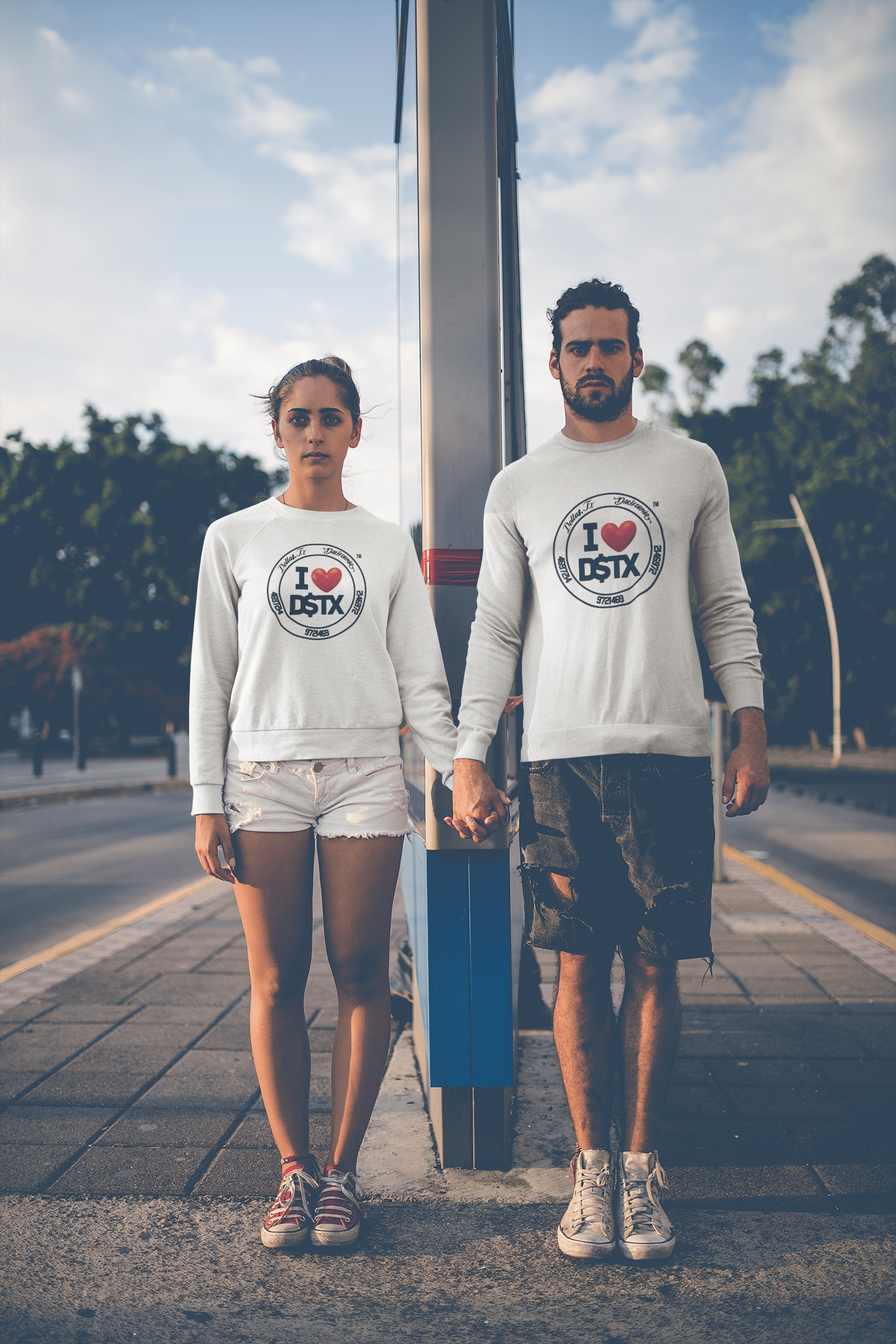 Image of I ❤️ DSTX™️ White Crewneck 