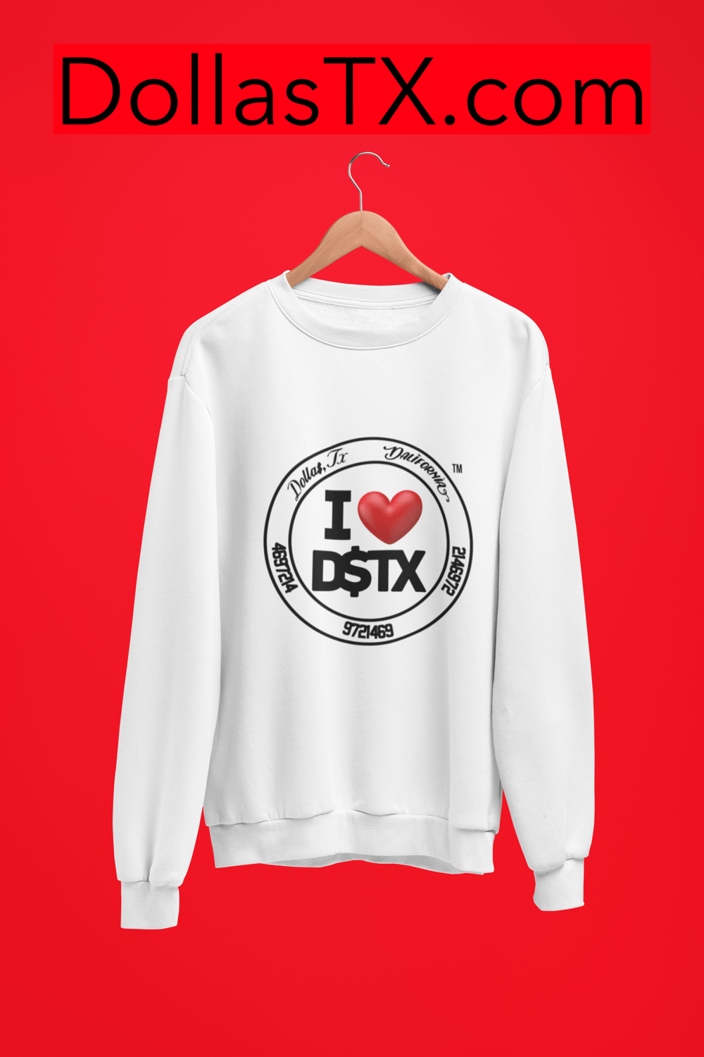 Image of I ❤️ DSTX™️ White Crewneck 