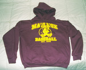 Image of MailboxBaseball space monkey hoodie - Maroon