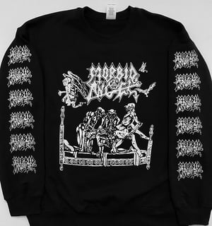 Image of Morbid Angel - Sweatshirt with Logo Sleeve Prints