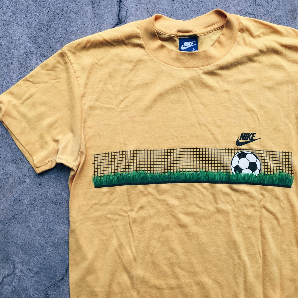 Image of Original 80’s Blue Tag Nike Soccer Tee.