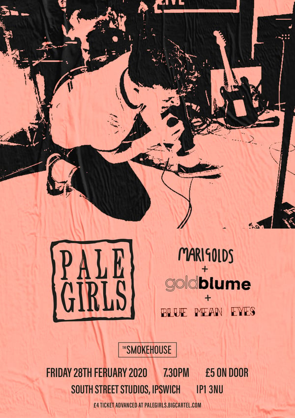 Image of PALE GIRLS, MARIGOLDS, GOLDBLUME & BLUE MEAN EYES live at the Smokehouse