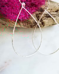 Image 2 of Hammered silver drops