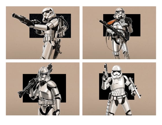 Image of Stormtroopers -  8 1/2" x 11" OPEN EDITION COLLECTIBLE Giclée PRINTS