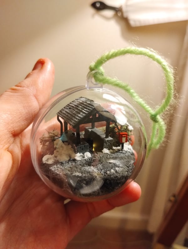 Image of Christmas Church lytch gate miniature 