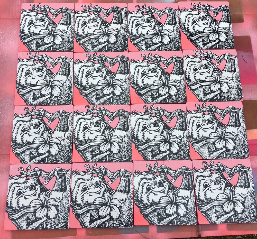 Suave Sloth Print on Wood