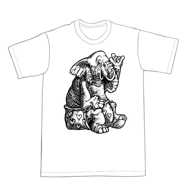 Elephant Love T-shirt (B2)  **FREE SHIPPING**