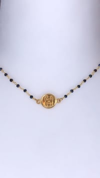 Image 1 of Black Spinel ~ Double C CHANEL Coin 