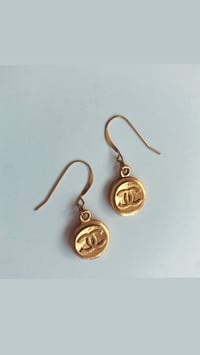 Image 1 of The Double C CHANEL Coin Earrings