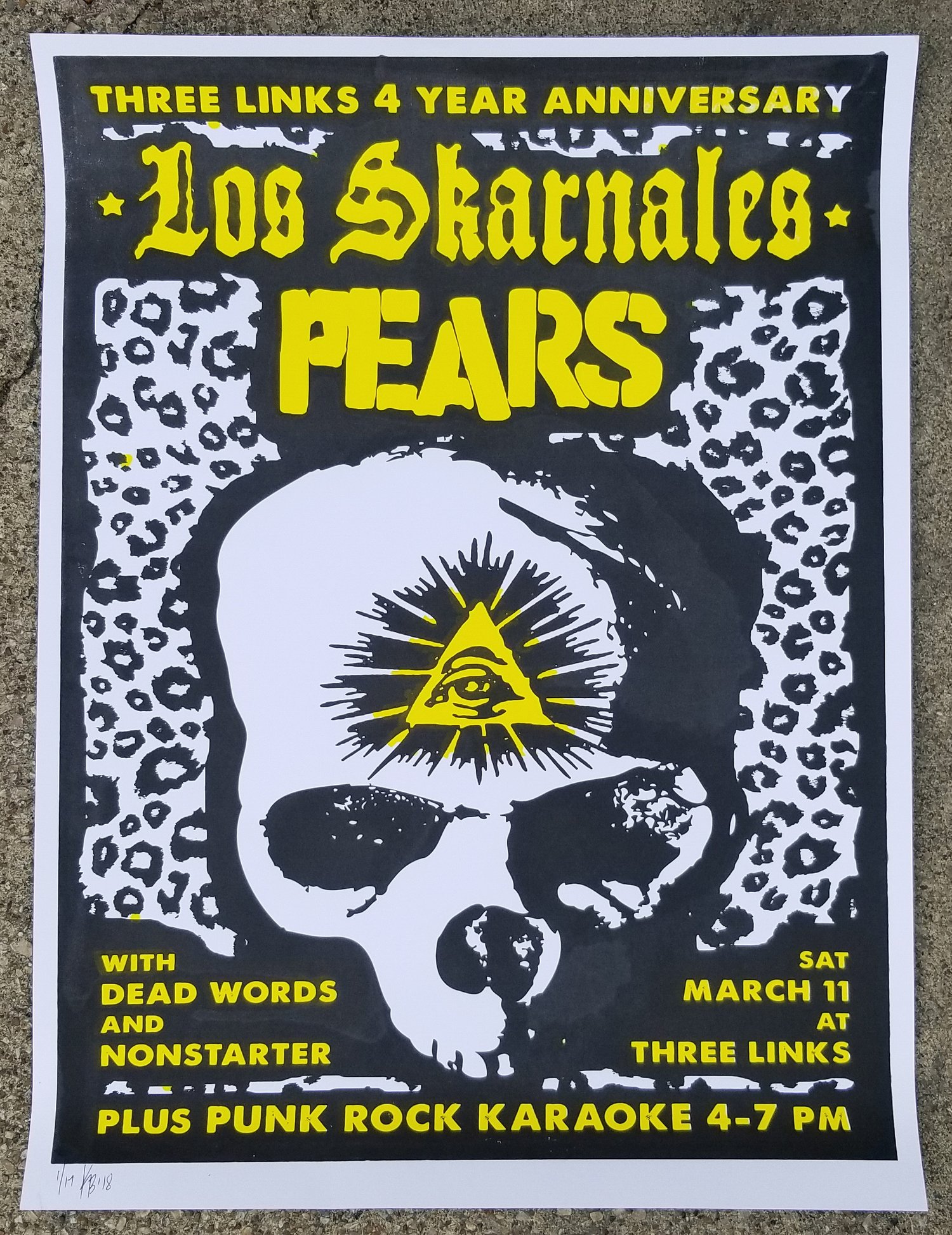 Los Skarnales, PEARS 2017 (screen print)