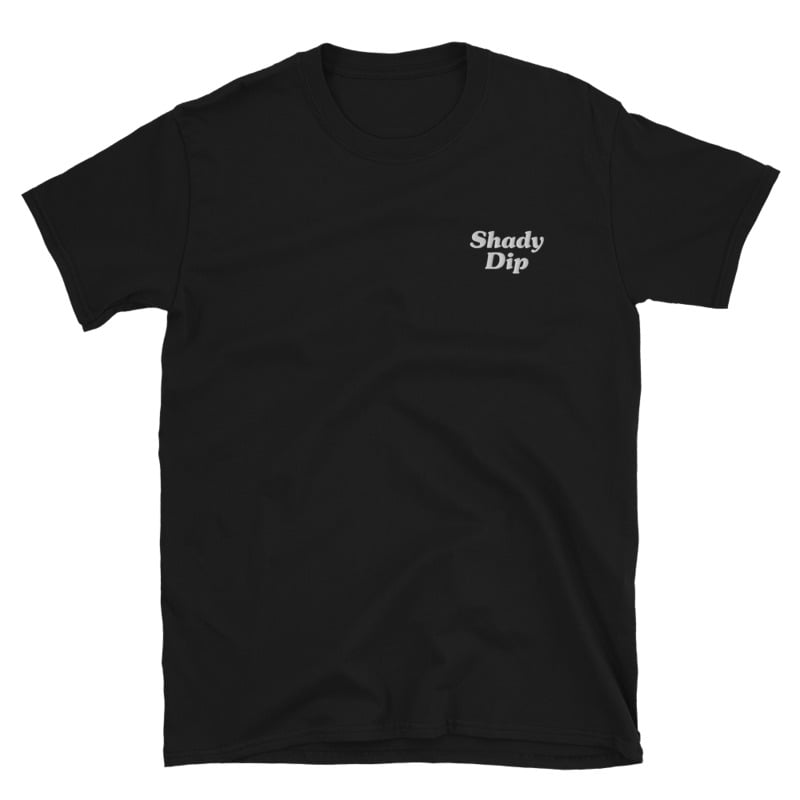 Image of Shady Dip Black Embroidered Tee 