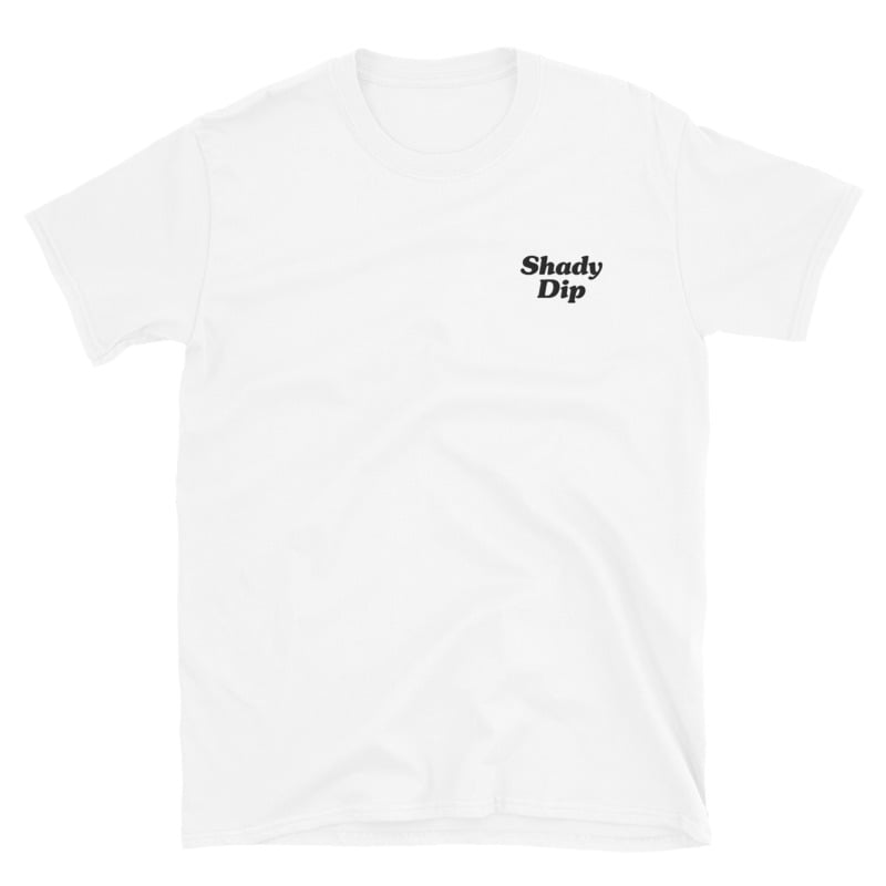 Image of Shady Dip White Embroidered Tee
