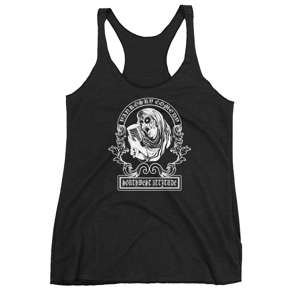 Image of Our Screaming Lady of Comedy Women's Racerback Tank Top