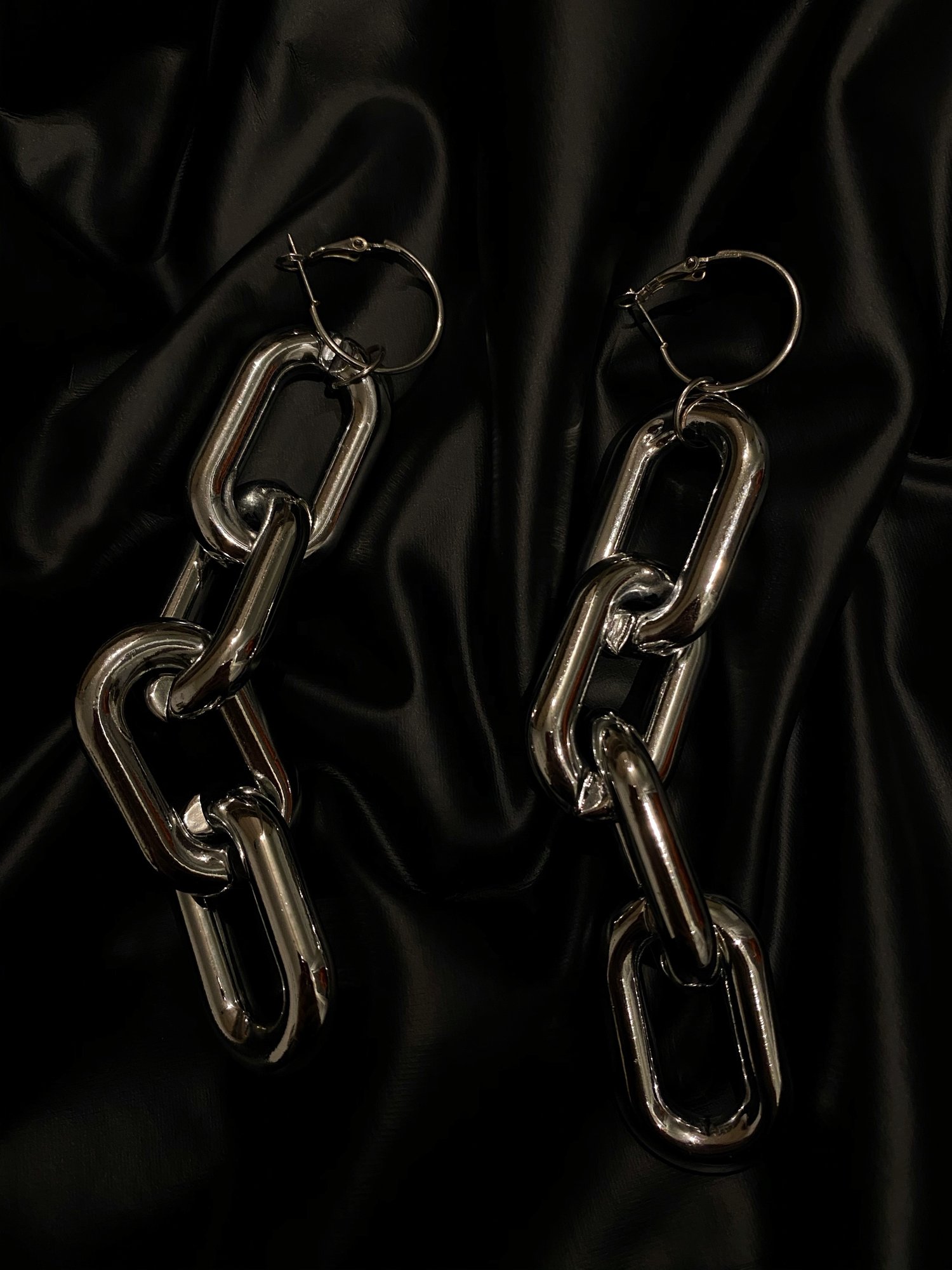 Image of silver chain earrings