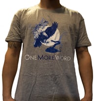 Image 1 of "EAGLE & SNAKE" Blue on Grey T-Shirt