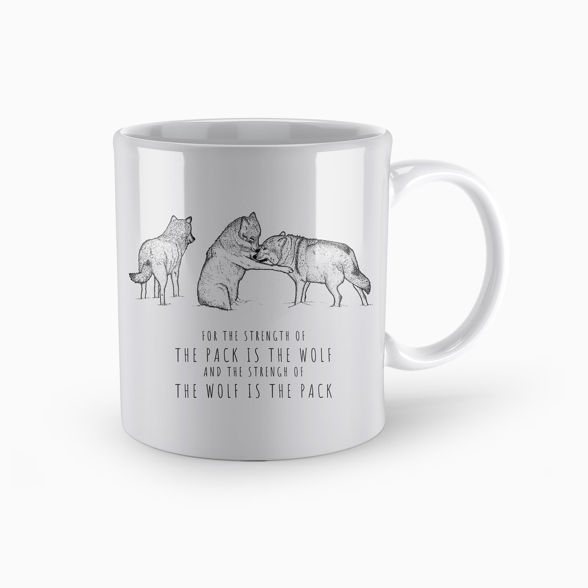 16 oz. Wolf Coffee Mug - High-Quality Porcelain Mug - Wolf Coffee Co.