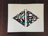 Three Color Triangle Creature Screen Print