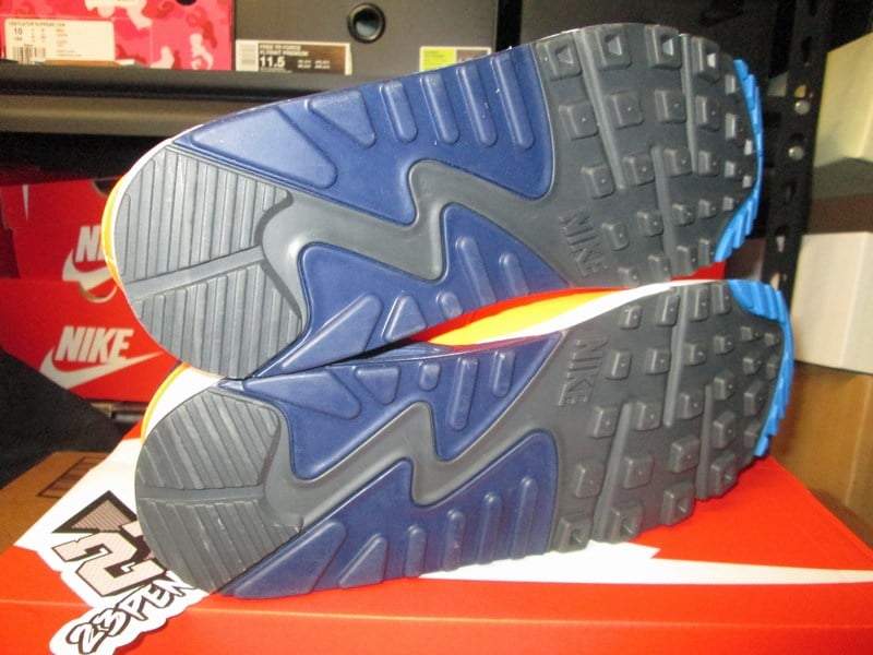 orange blue air max 90