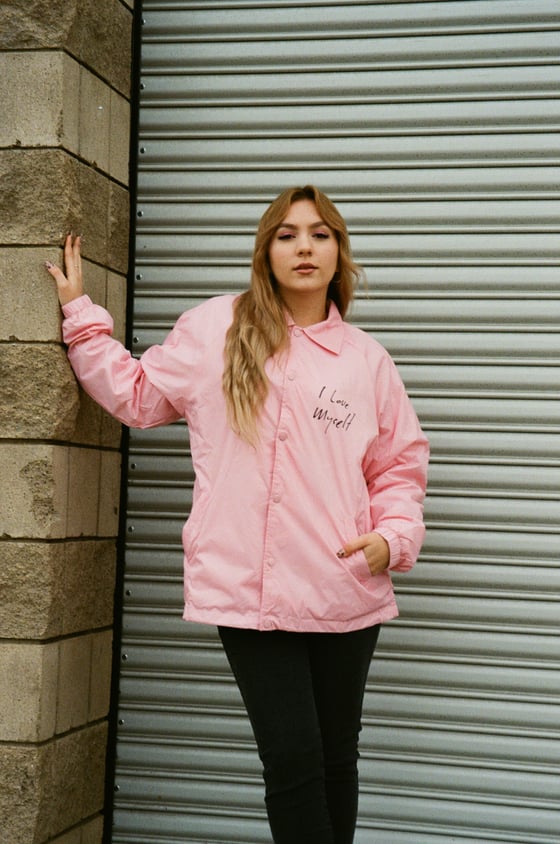 Image of Pink ILoveMyself Windbreaker 