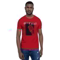 Image 3 of Men's Love is the Message Tee - available in black, army, or red