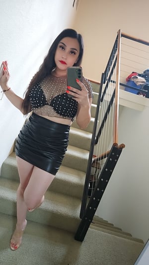 Image of Carina Faux Leather Skirt 