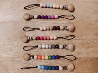 Ombré pacifier clip collection