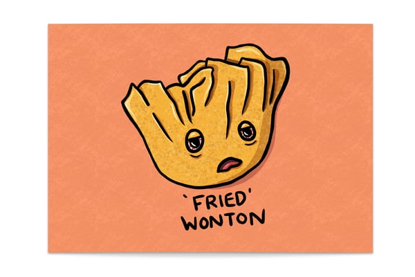 Image of 'Fried' Wonton Print