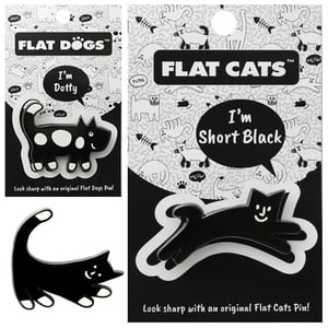 Image of Flat Cats & Flat Dogs Pins - Exclusive to the Crafty Squirrel!